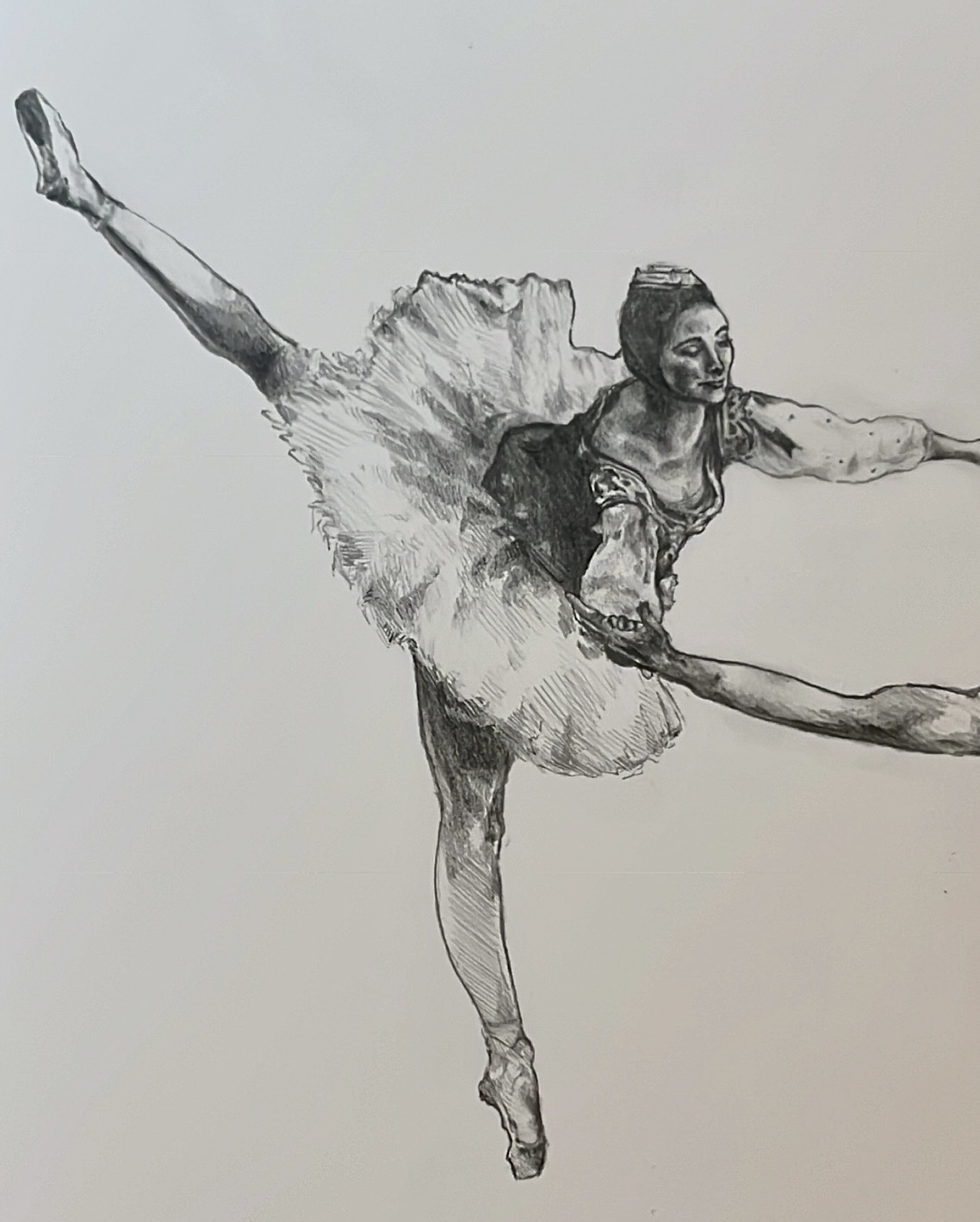 student artwork of a ballerina